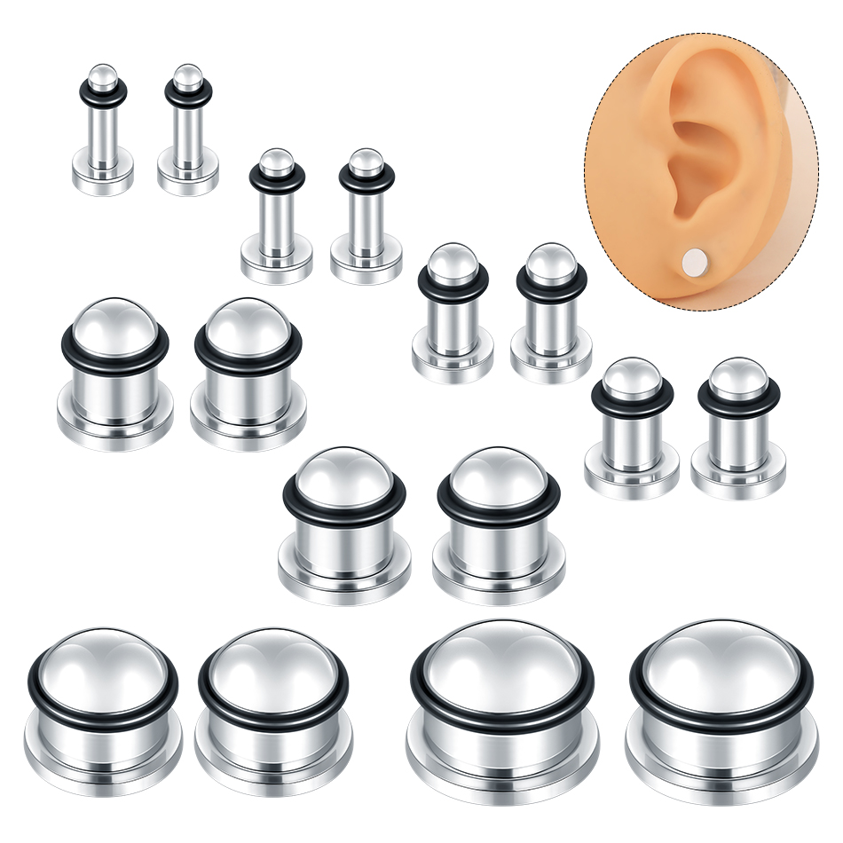 Seam Gauge Metal - 1 쌍 스테인레스 스틸 귀 터널
