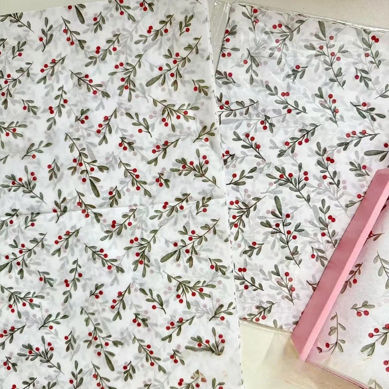 30개/10개 홀리, 베리 얇은 종이, 왁스 코팅 선물 - Pattern Tissue Paper 리뷰 및 가격