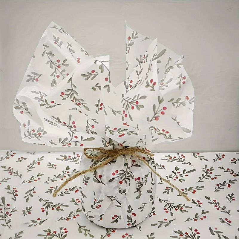 30개/10개 홀리, 베리 얇은 종이, 왁스 코팅 선물 - Pattern Tissue Paper 리뷰 및 가격