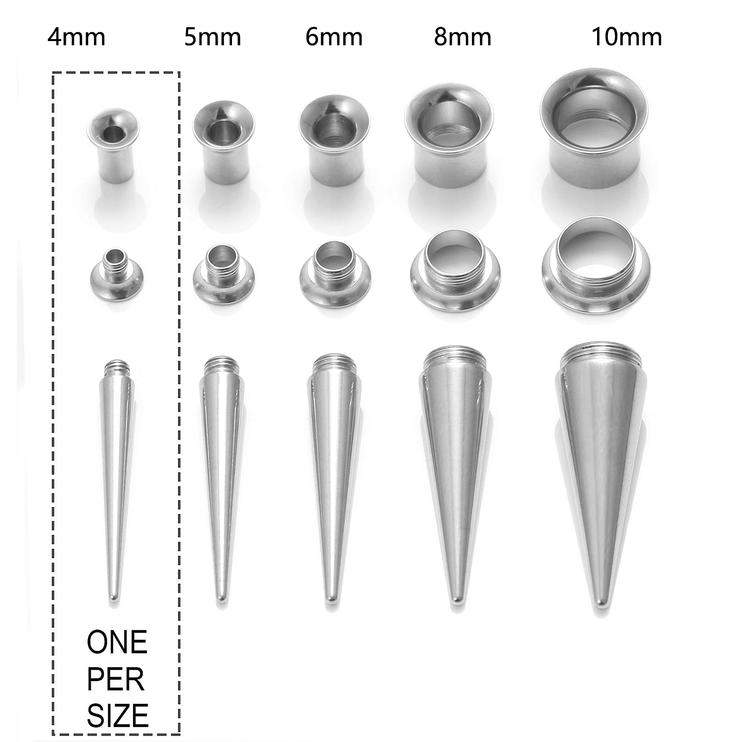 남녀공용 교체 가능한 테이퍼 플러그 피어싱 이어 터널  - Seam Gauge Metal 리뷰 및 가격