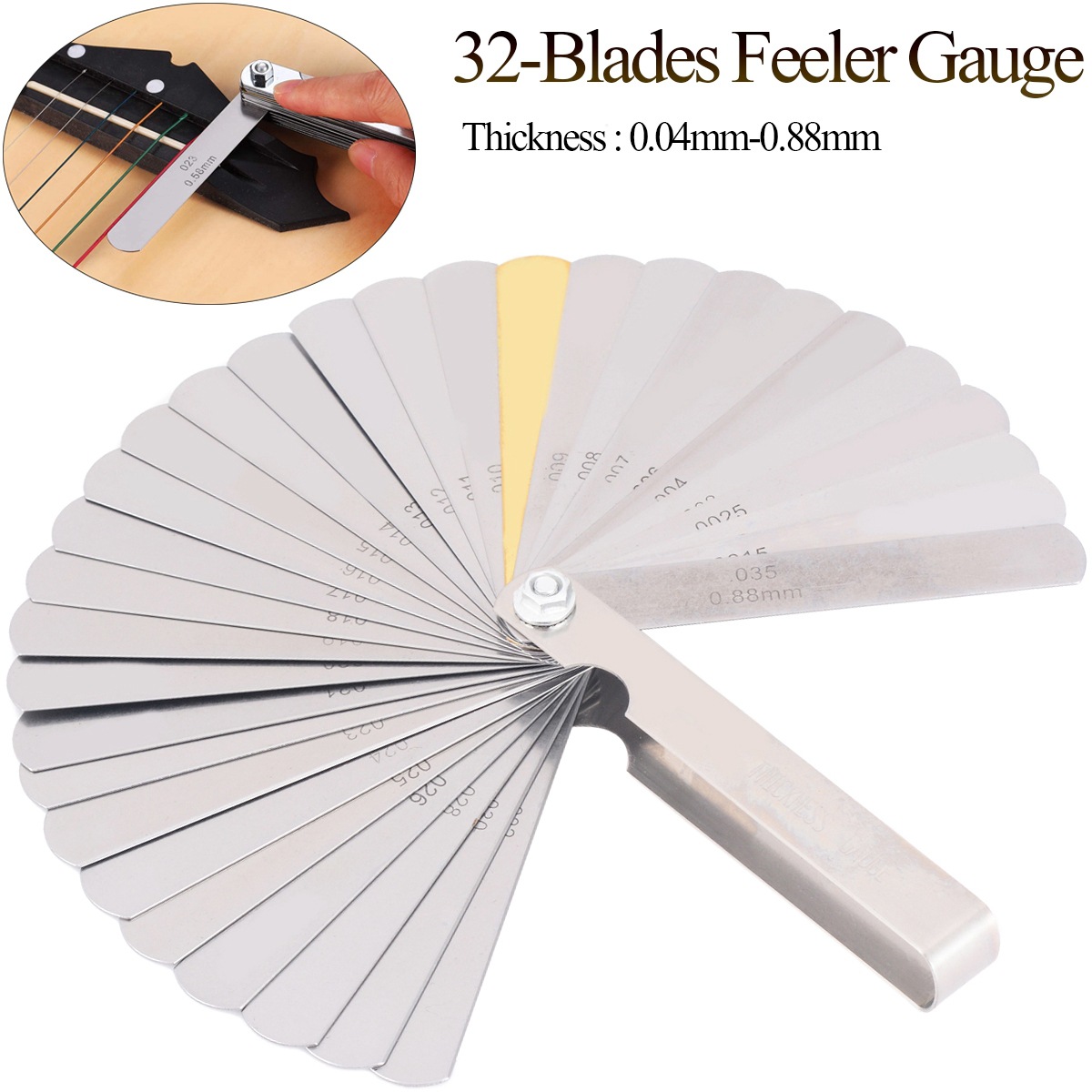32 개/대 기타 현 높이 측정 눈금자 스테인레스 스틸 - Seam Gauge Metal 리뷰 및 가격