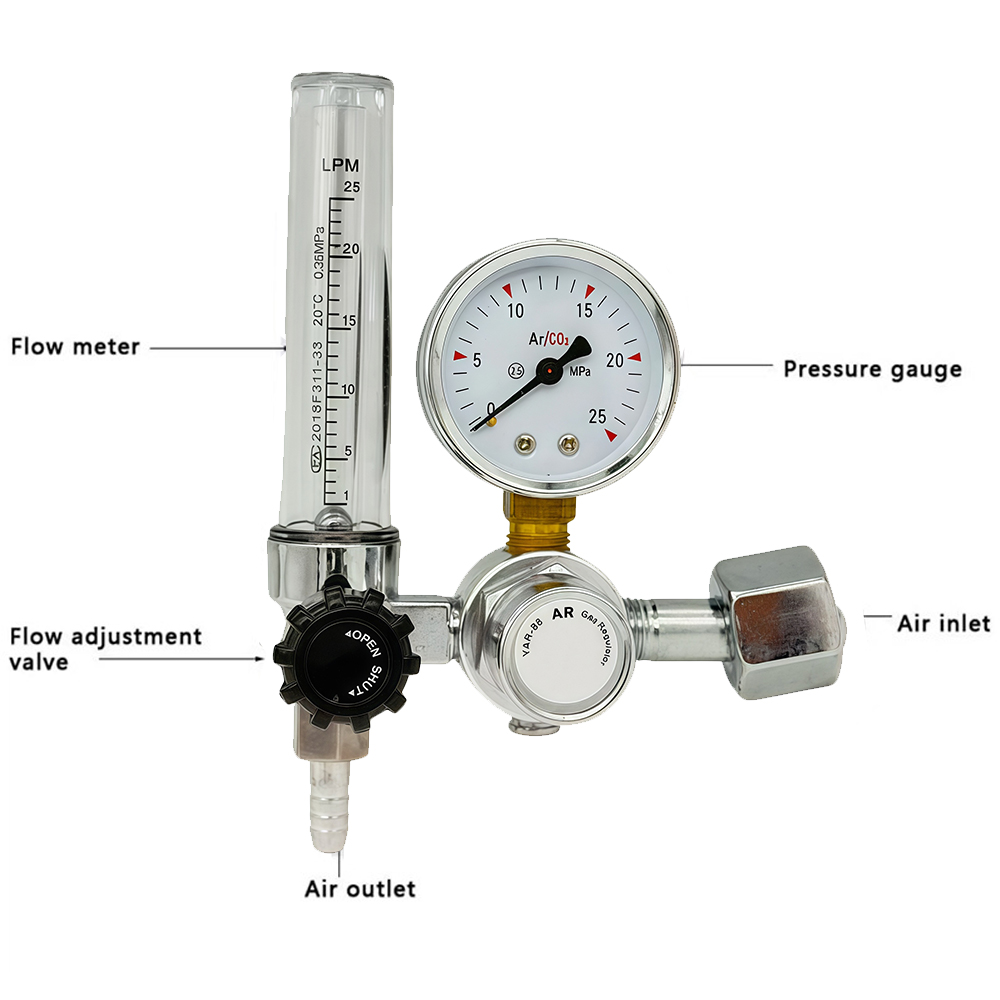 2025 새로운 0-25Mpa 아르곤 조절기 CO2 M - Seam Gauge Metal 리뷰 및 가격