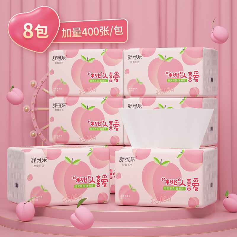 귀여운 복숭아 패턴 페이셜 티슈 5겹 두꺼운 400매  - Pattern Tissue Paper 리뷰 및 가격
