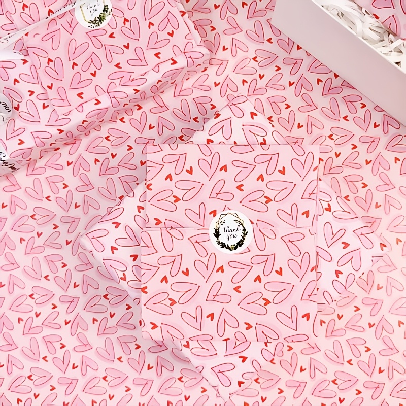 50장 밝은 핑크색 하트 티슈 포장지 & 하트 패턴 - - Pattern Tissue Paper 리뷰 및 가격