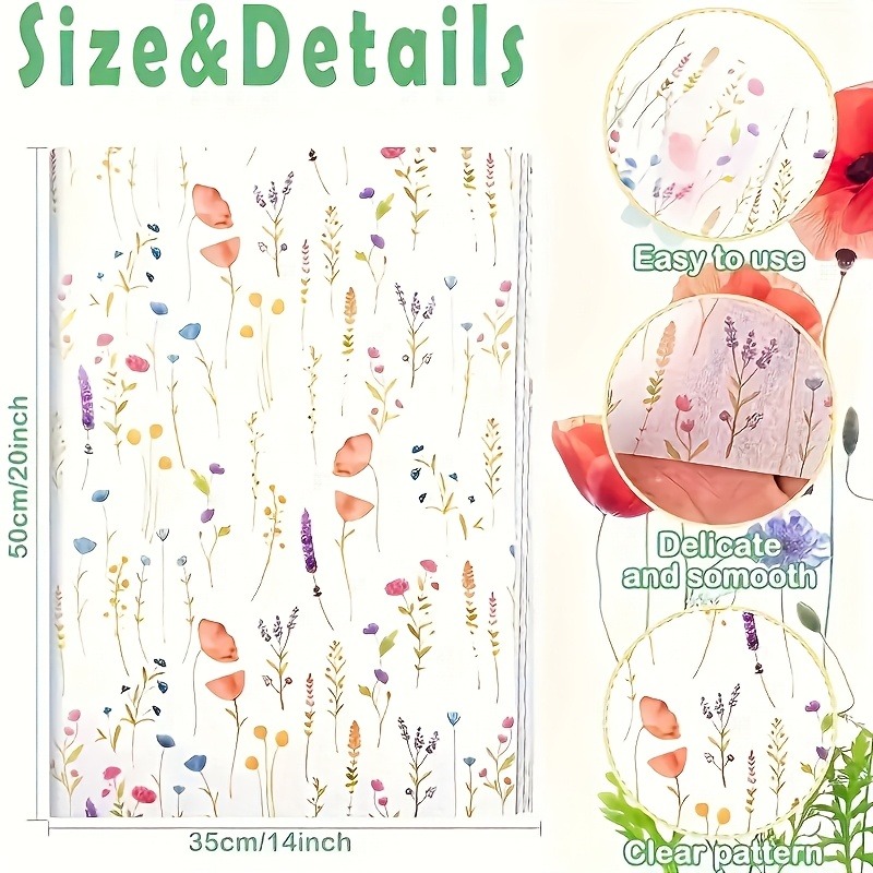 20장 라벤더 프린트 선물 포장지, 14x20인치 반투 - Pattern Tissue Paper 리뷰 및 가격